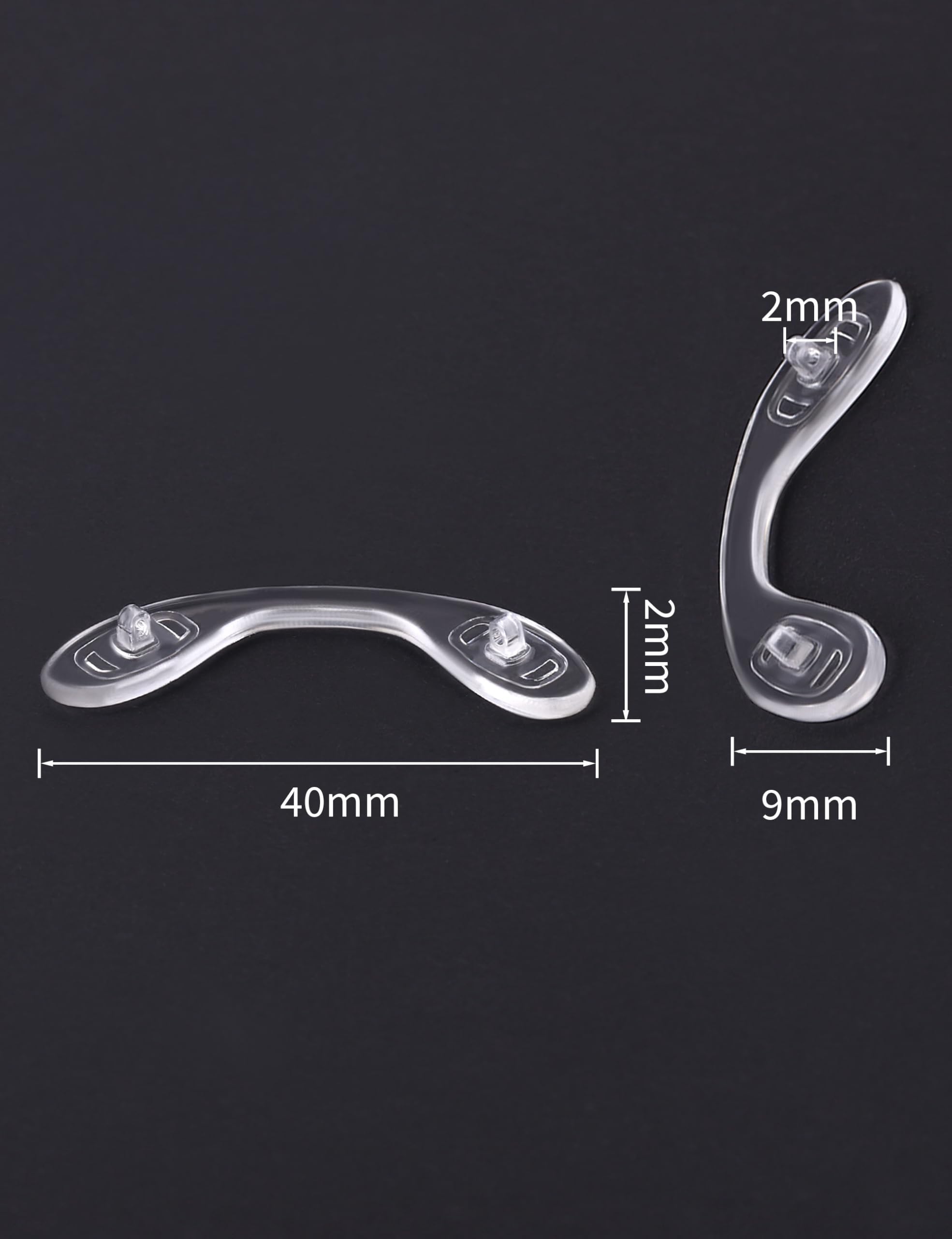 Soft silicone material providing ergonomic comfort for nose pads