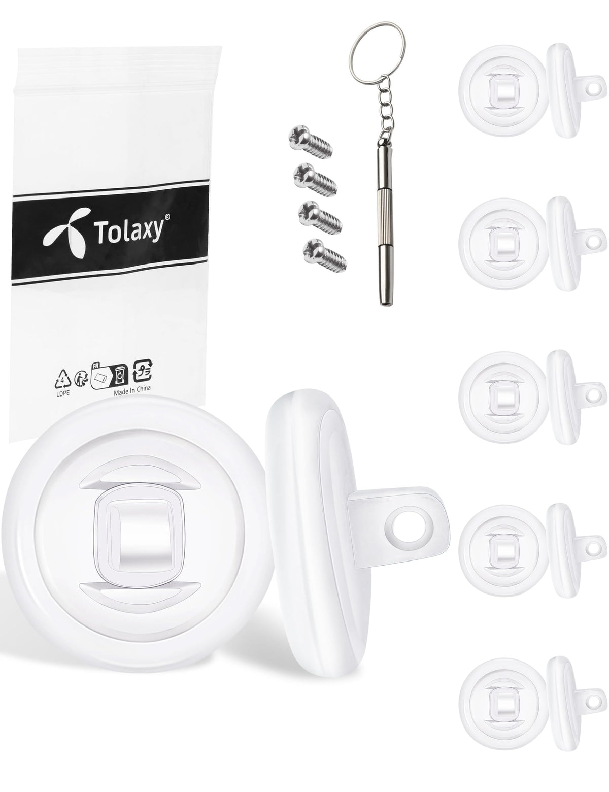 Tolaxy 5 Pairs Screw-in Eyeglass Nose Pads Clear Silicone for Oakley Conductor Series