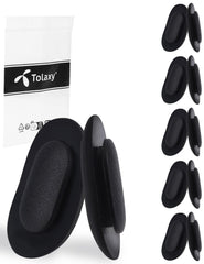 Tolaxy 11mm black push-in nose pads for eyeglasses - front view