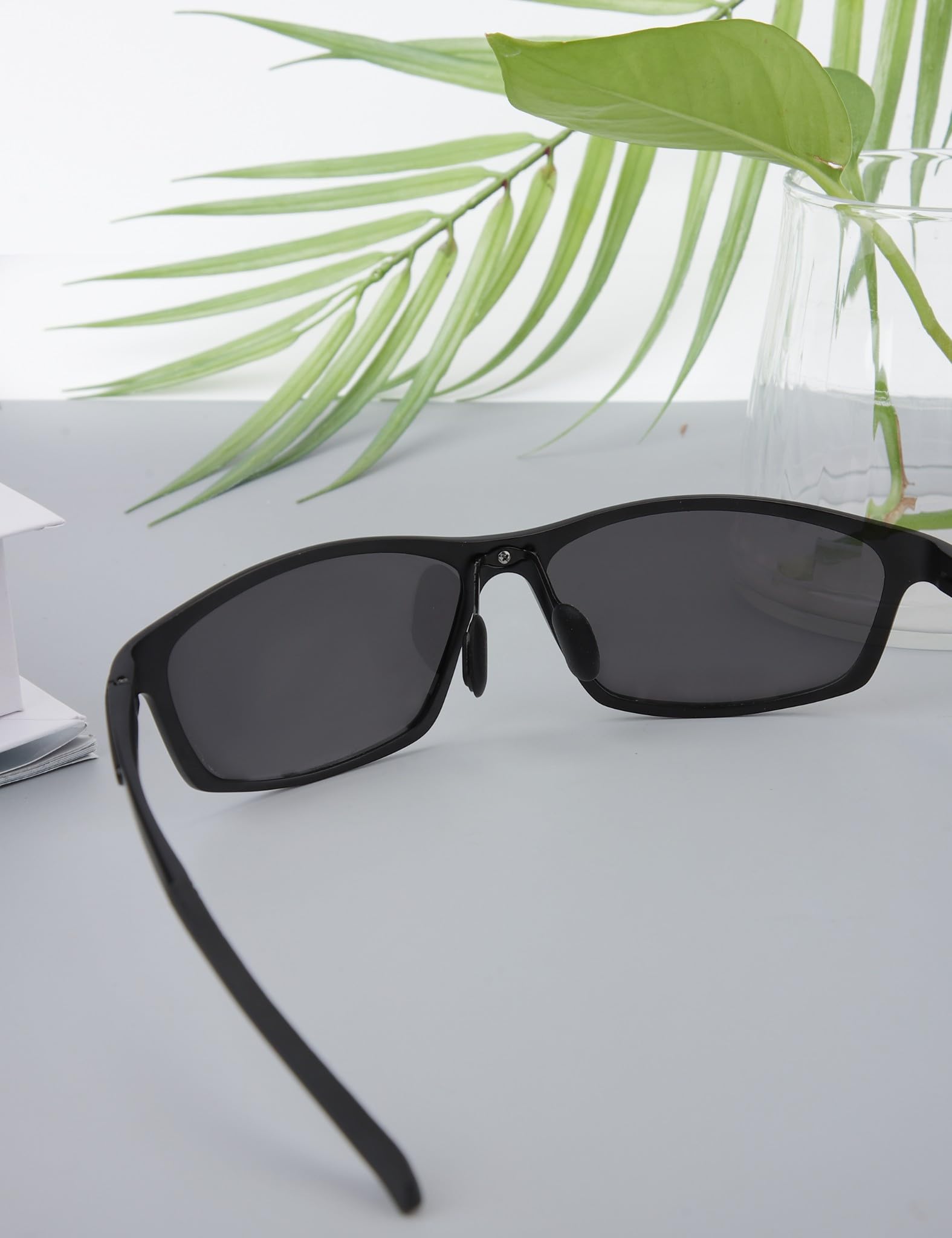 Anti-slip design of black silicone Tolaxy nose pad on eyewear