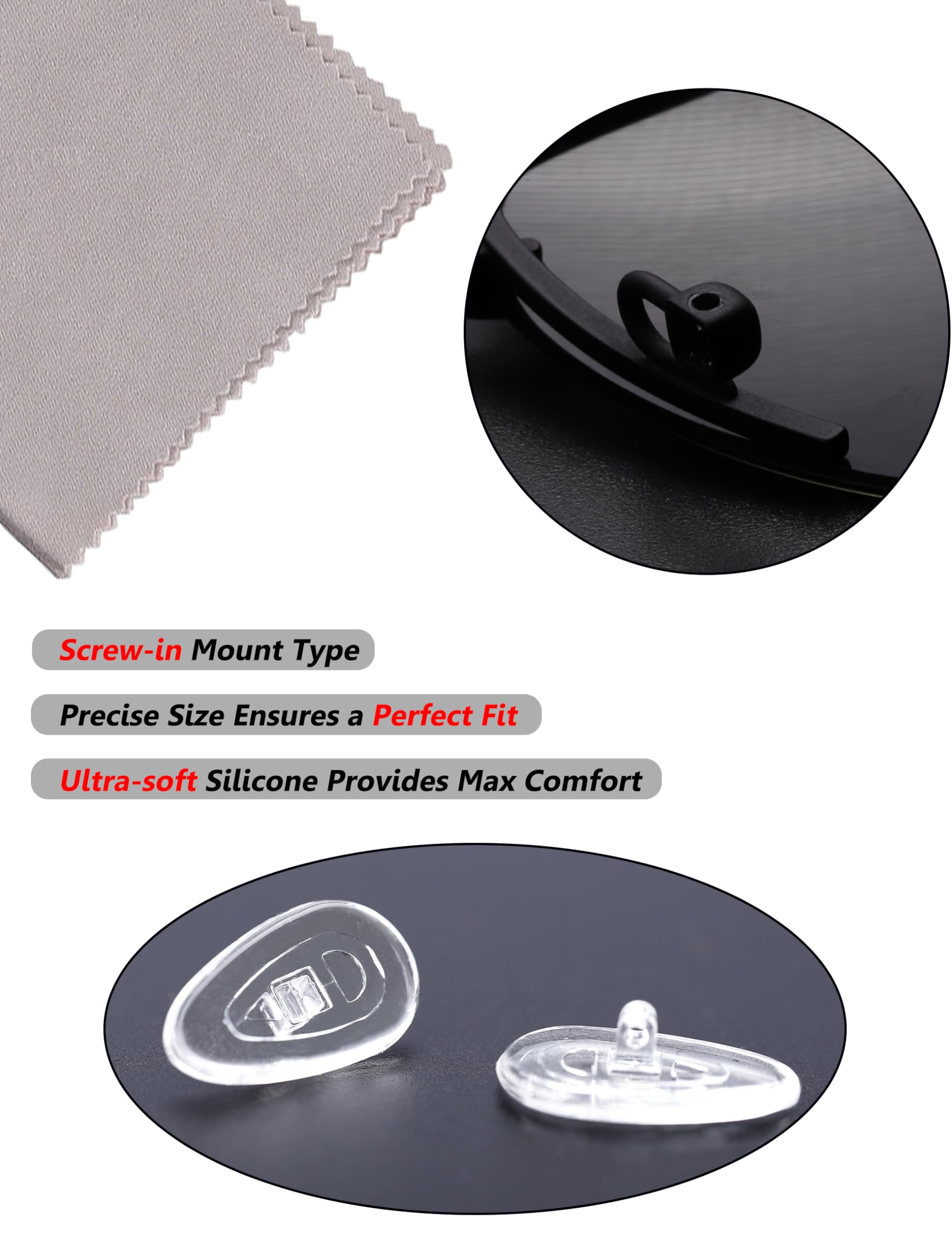 Soft comfortable nose pads install on Oakley Conductor 6/8 RX