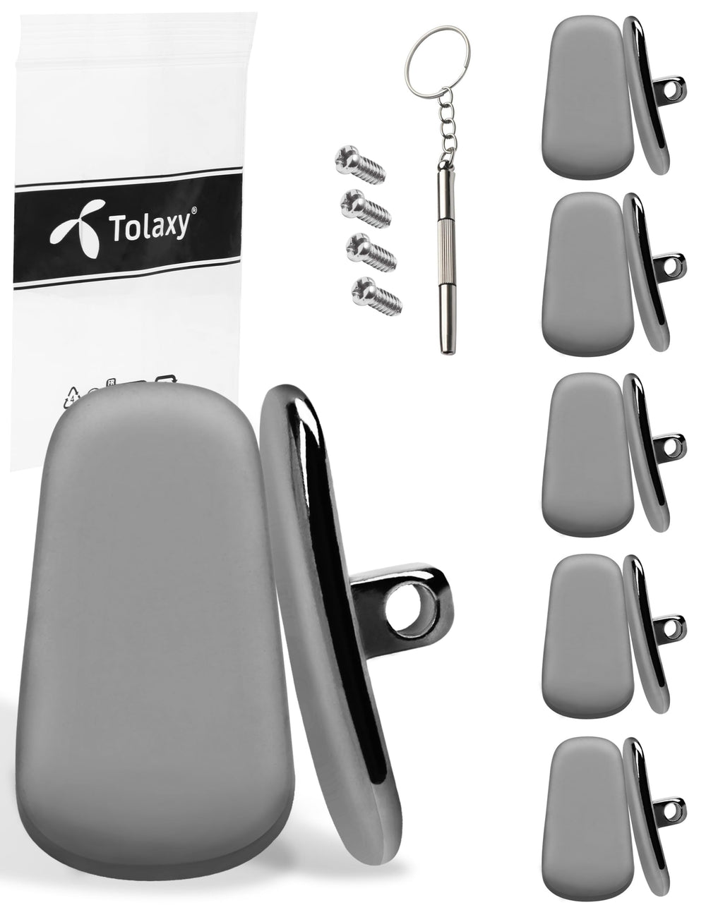 Tolaxy metal replacement nose pads for Oakley Tincup OX3184 – front view