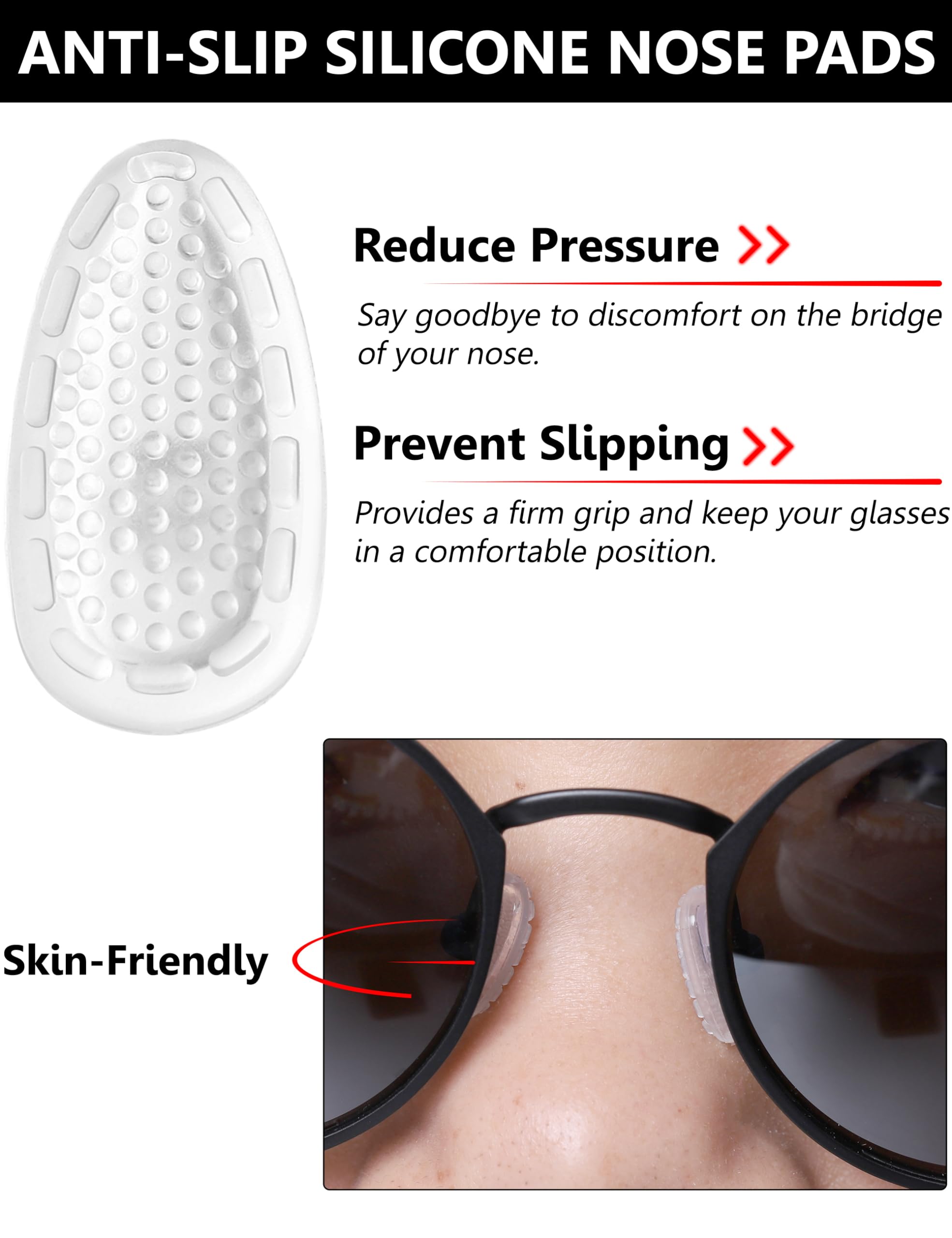 Packaging: Tolaxy nose pads set contains 20 pairs with tiny screws and screwdriver