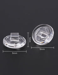 Push-in nose pad being installed on eyewear