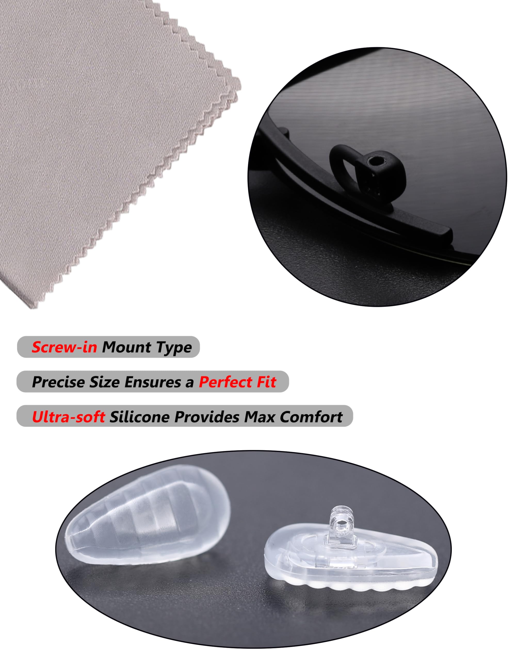 Package includes tiny screws and micro screwdriver for screw-in installation