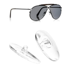 Silver nose pads replacement for Tom Ford eyeglasses - front view