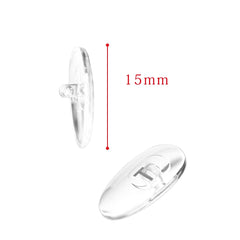 Two silicone nose pads for Tom Ford push-in sunglasses - silver