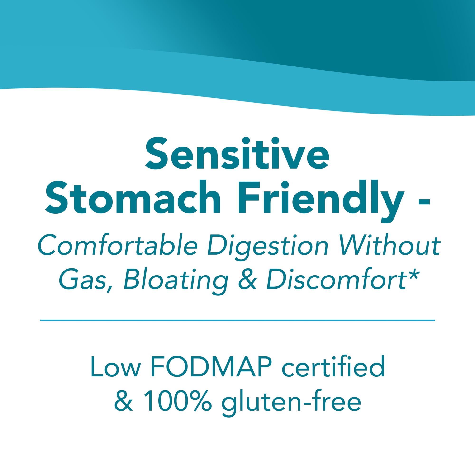 Low FODMAP and gluten-free Sunfiber certification icons