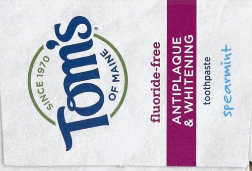 Tom's of Maine oral care product family with toothpaste on white background