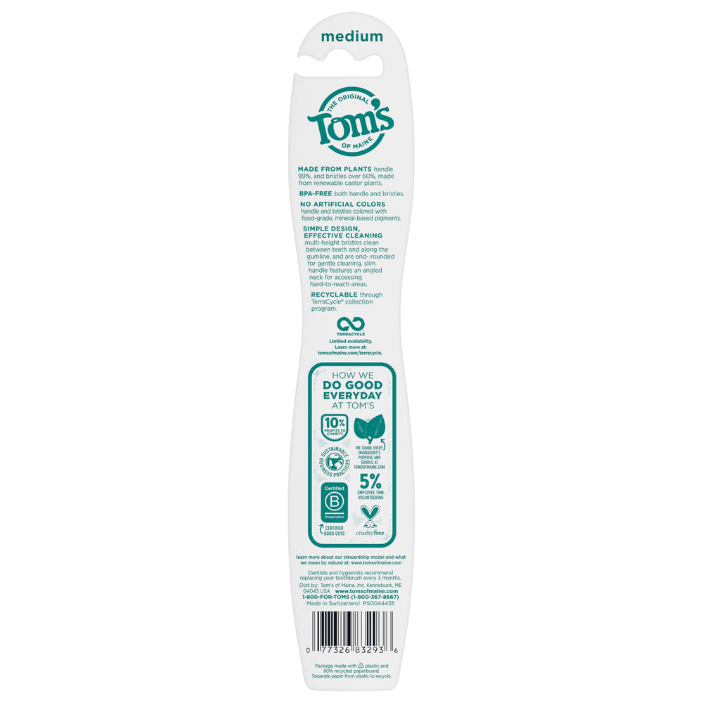Angled neck design with multi-height bristles for thorough cleaning