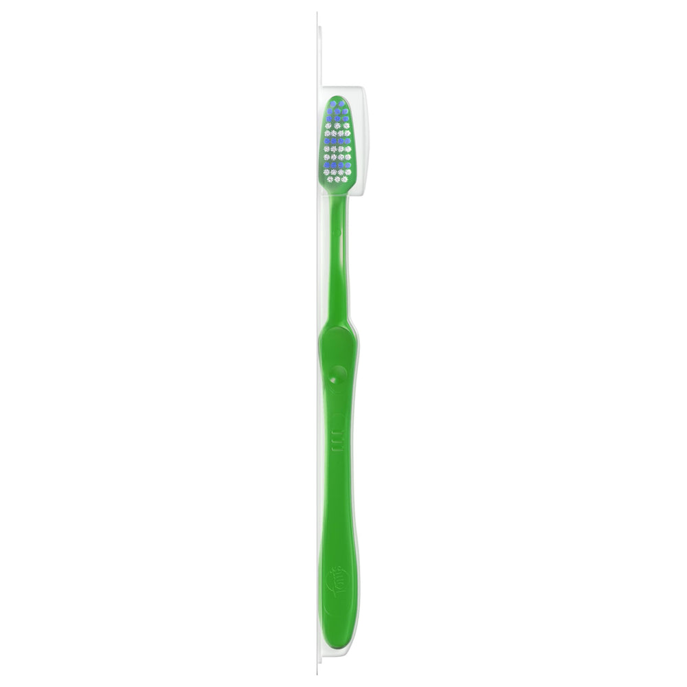 Tom's of Maine Naturally Clean Toothbrush soft BPA-free bristles close-up