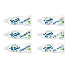 Tom's of Maine Fresh Mint travel-size toothpaste 3 oz 6-pack front view