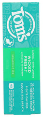 Toms of Maine Wicked Fresh Spearmint Ice AC Toothpaste 4 oz - tube side