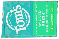 Toms of Maine Wicked Fresh Spearmint Ice AC Toothpaste 4 oz - packaging