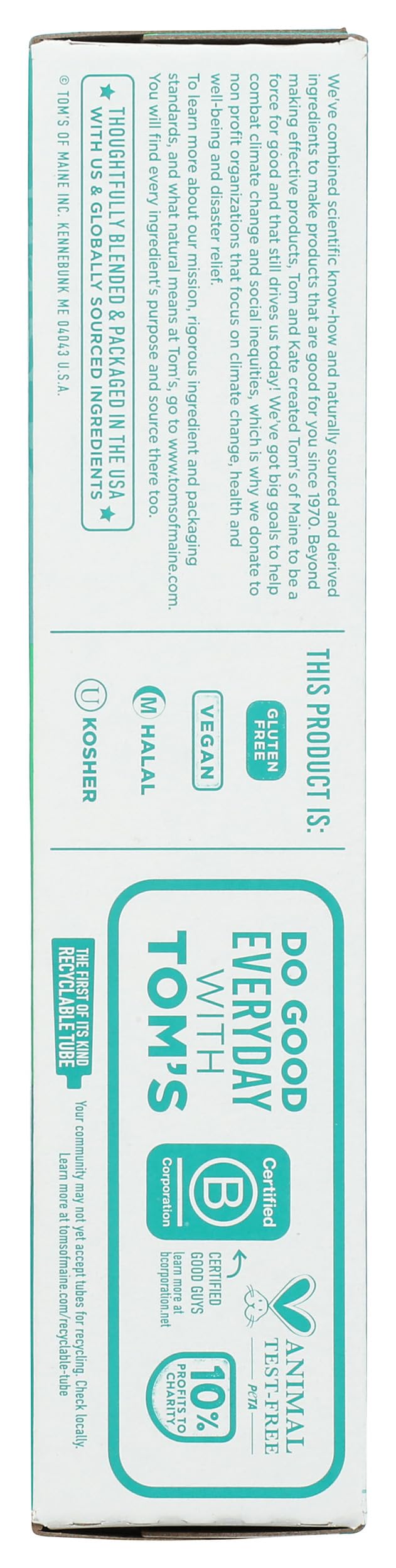 Toms of Maine Wicked Fresh Spearmint Ice AC Toothpaste 4 oz - product shot with cap