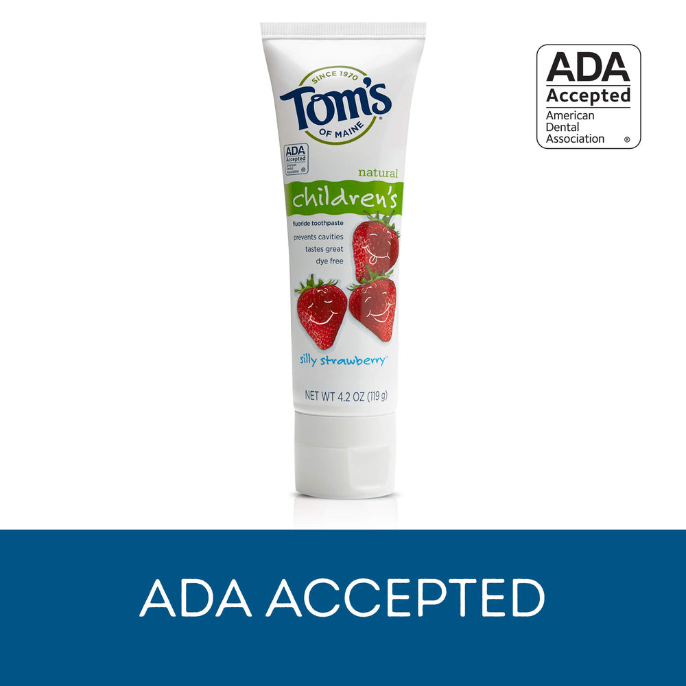 ADA Accepted badge on Tom's of Maine Kids Toothpaste packaging