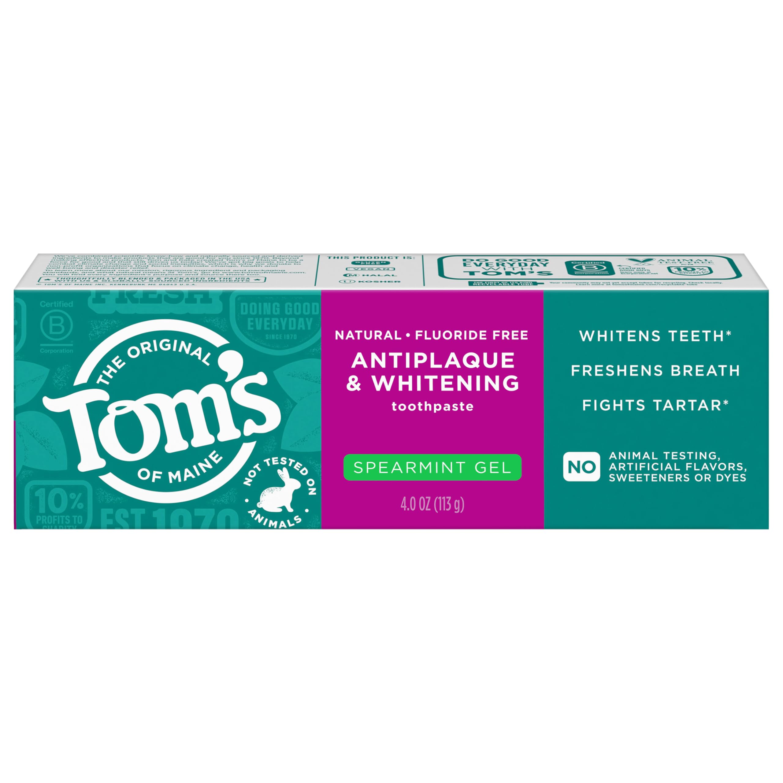 Tom's of Maine Whitening Spearmint Gel Toothpaste, 4 oz