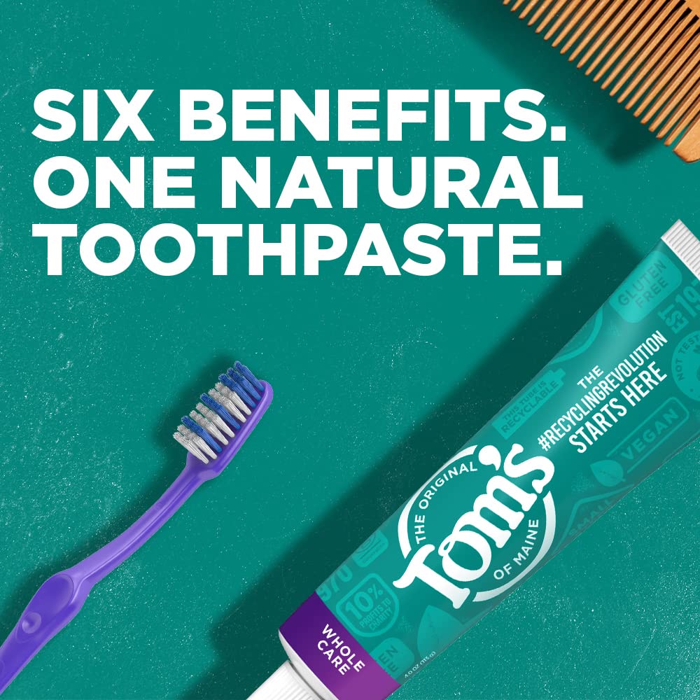 Cavity protection feature for Tom's of Maine toothpaste