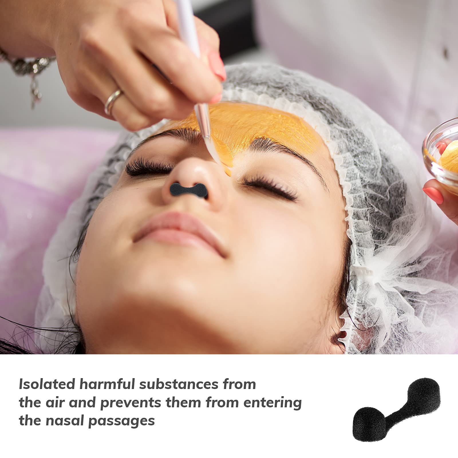 Assorted disposable nose dust filters for spray tanning