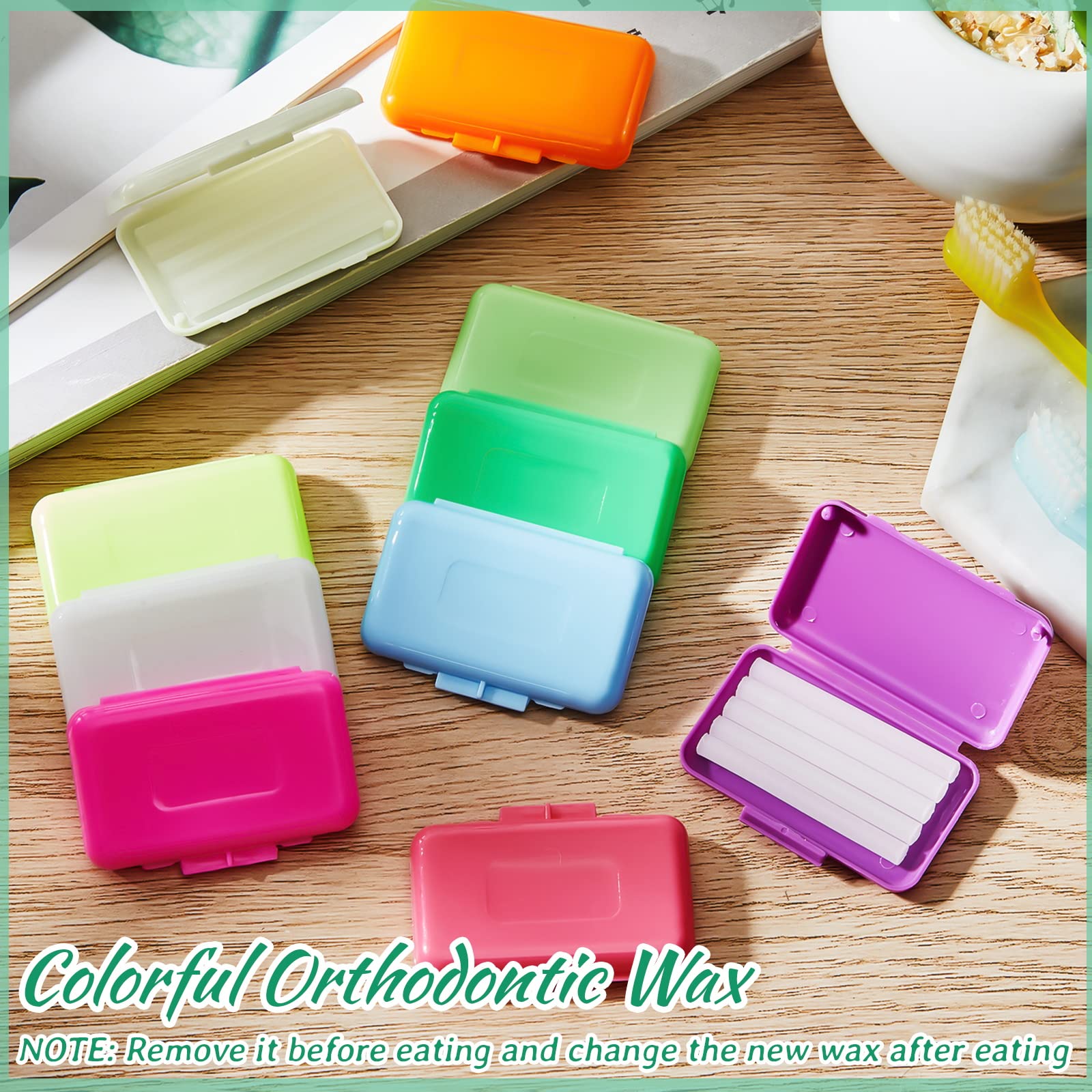 Individual wax boxes with assorted scents for braces