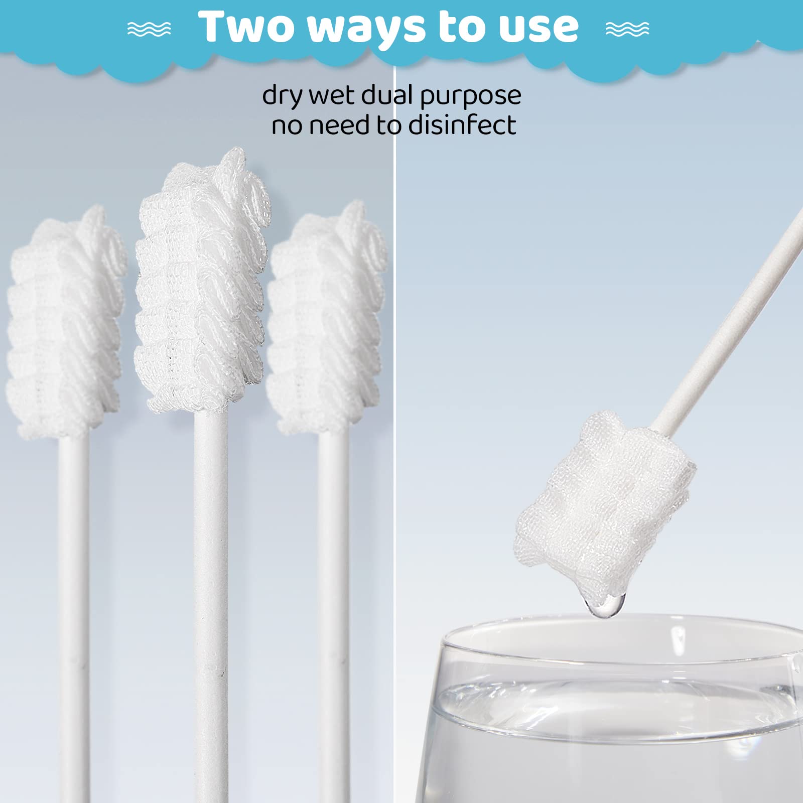 Individually packaged newborn tongue cleaners for hygiene and travel
