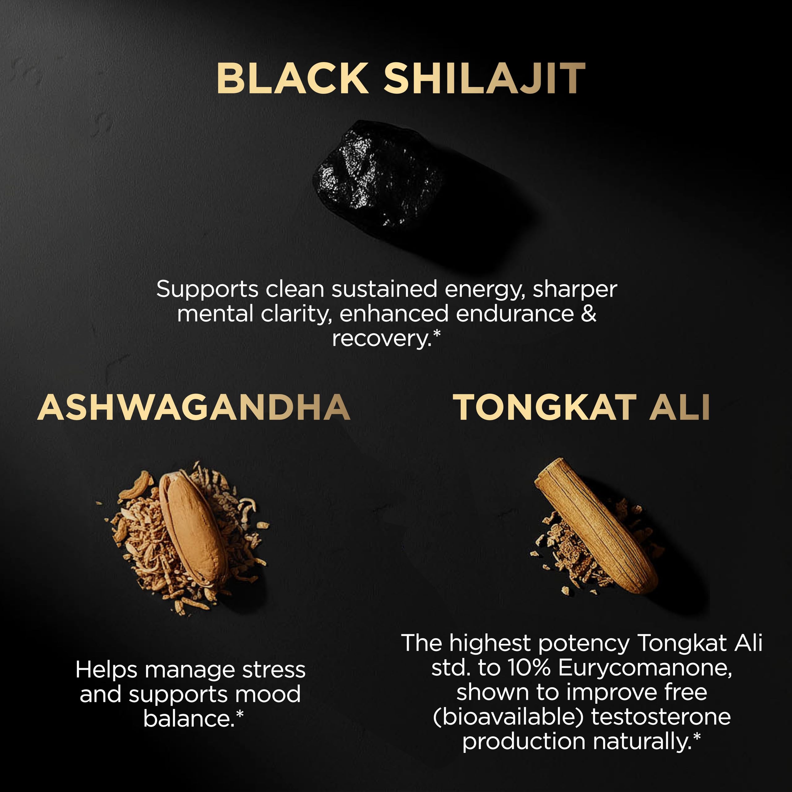 Capsules and packaging with Shilajit extract details