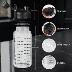 TONGRANG-LIFE glass shaker bottle with straw enables easy sipping during workouts