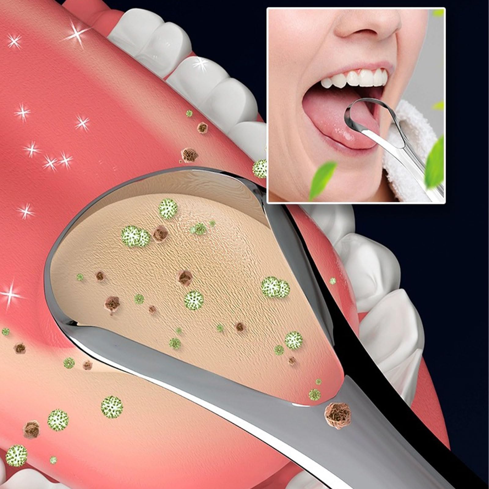 Two tongue cleaners for home and work use
