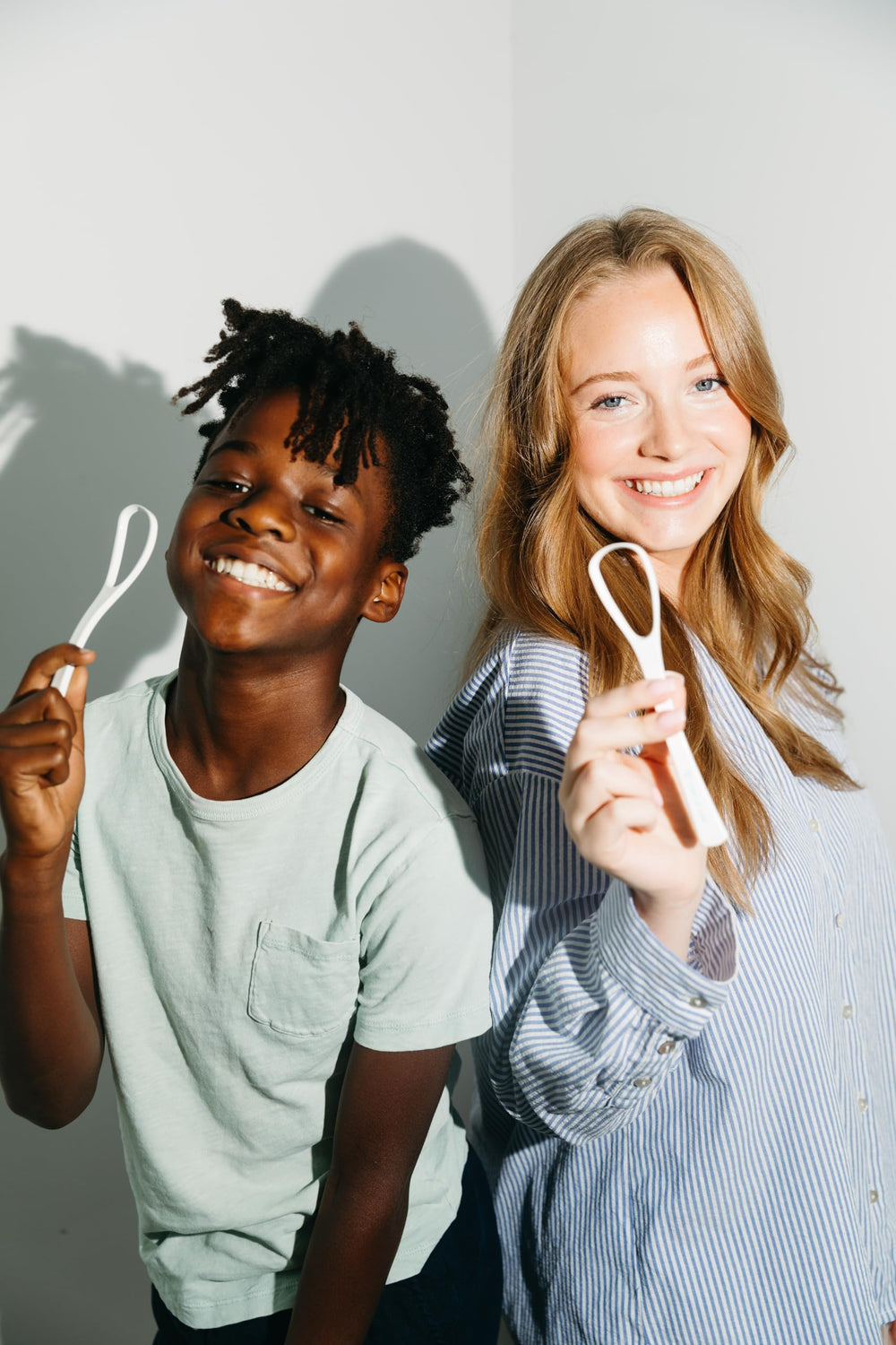 Lifestyle shot of Tongue Luv for daily oral care