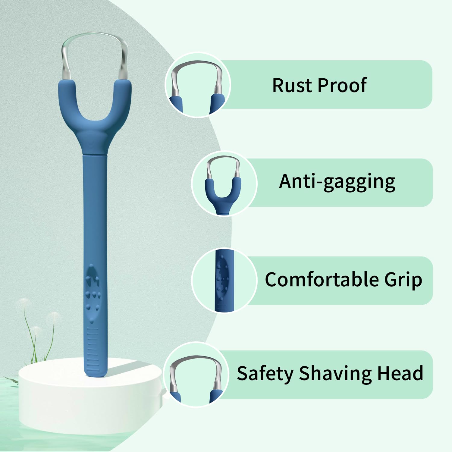 Applying TongueCLEAR gel and using the tongue scraper