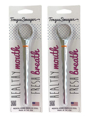 Model T Sweep stainless steel tongue cleaner with wider cleaning head