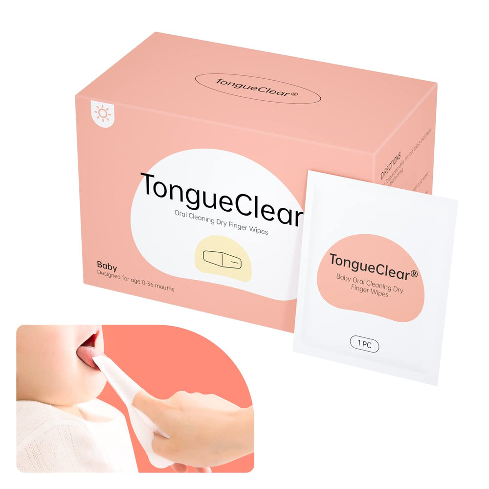 Tongueclear Toddler & Baby Dry Wipes 60 Count packaging