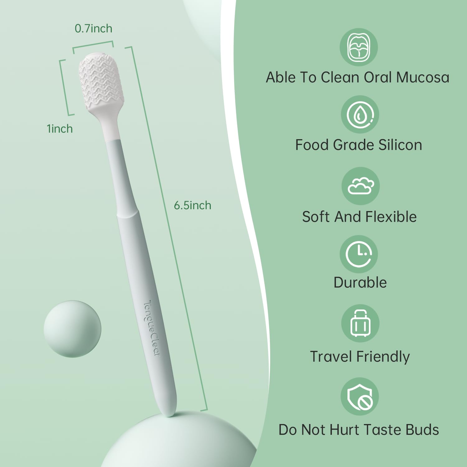 Ergonomic handle with wide cleaning head design