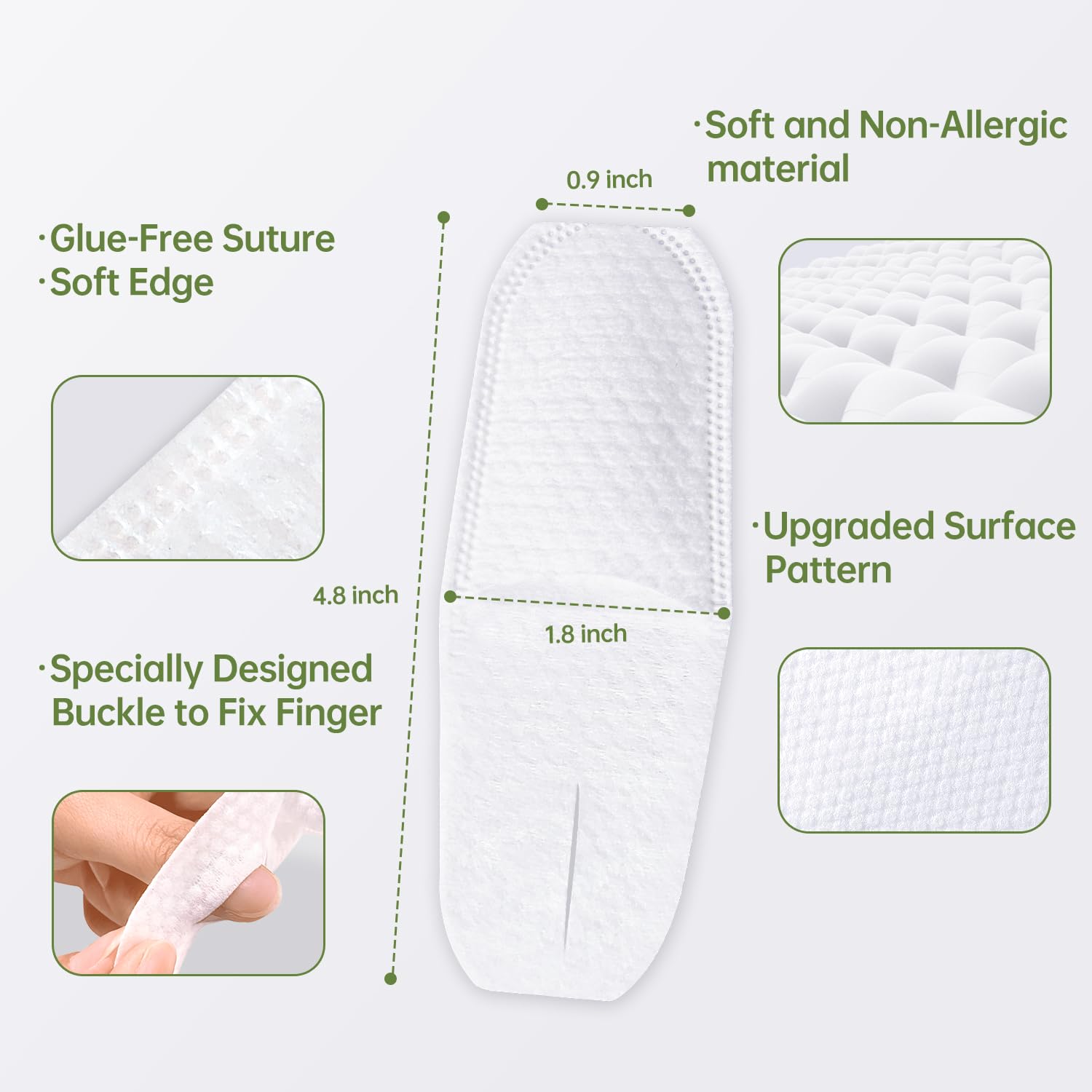 60 individually wrapped finger wipes for oral cleaning
