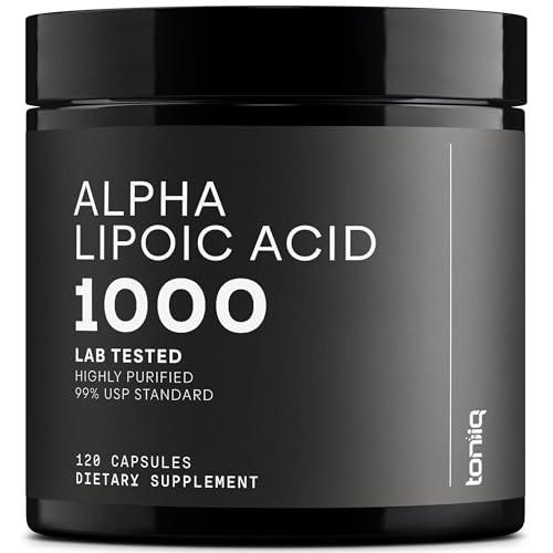 Toniiq Alpha Lipoic Acid 1000mg bottle front view