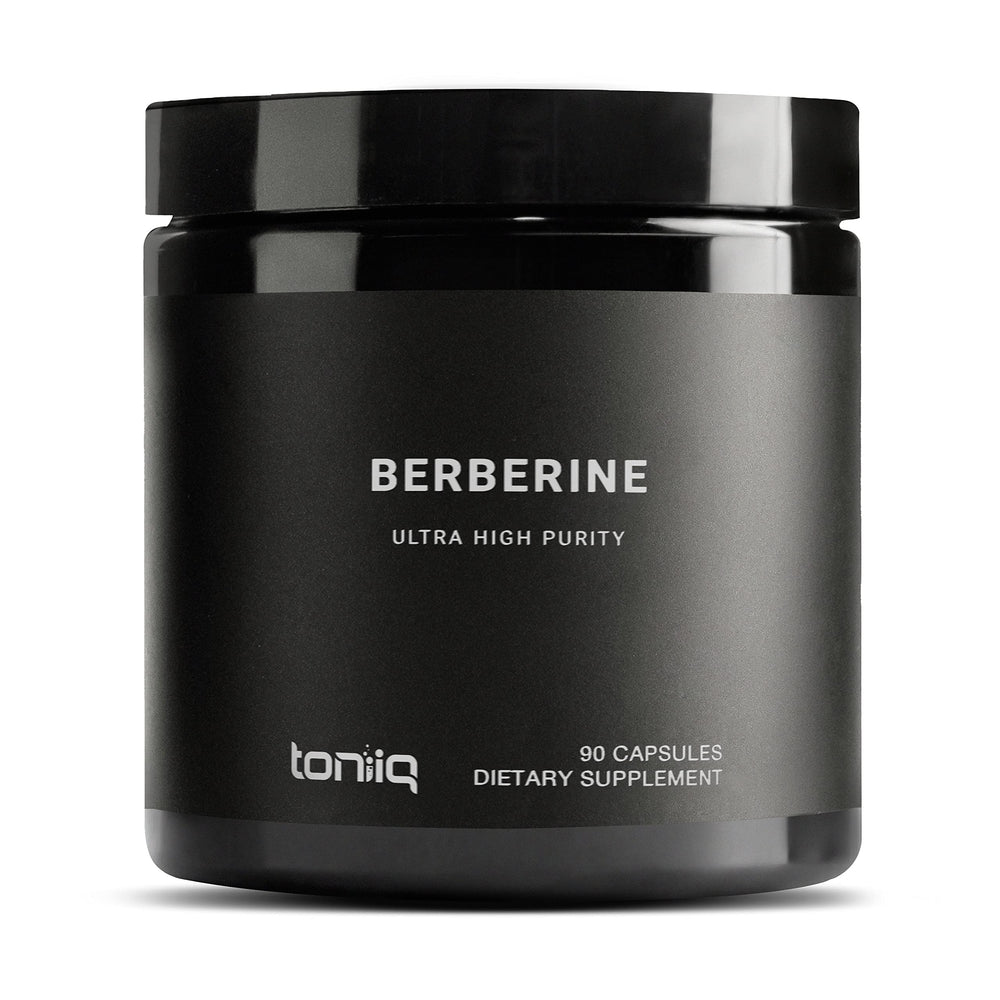 Toniiq Berberine HCl 97% purity bottle for high-potency dosing