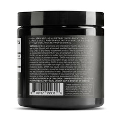 Close-up of DHEA capsules in bottle