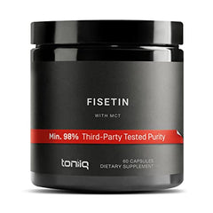 Toniiq Fisetin 500mg bottle close-up on label