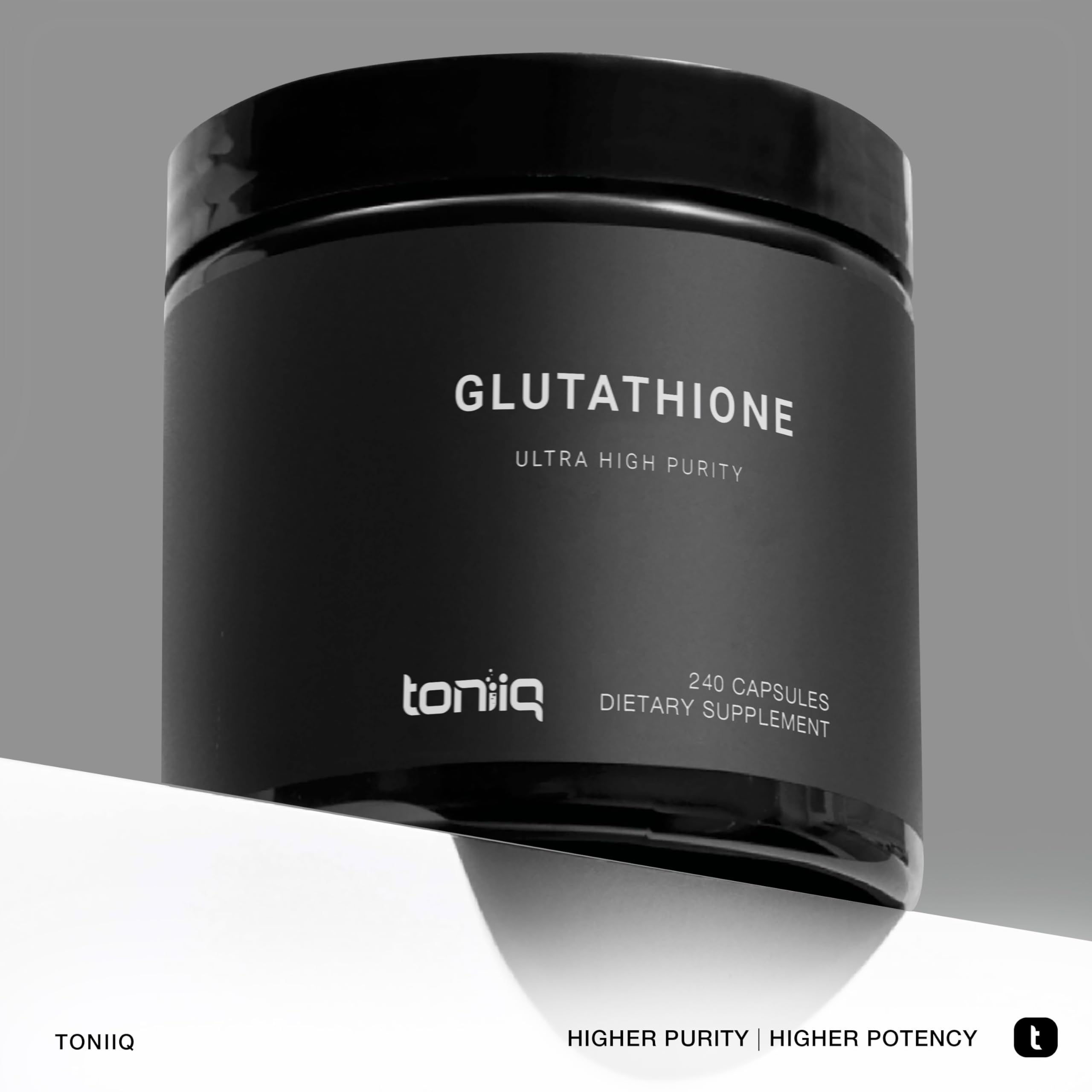 Toniiq Glutathione capsules inside the bottle