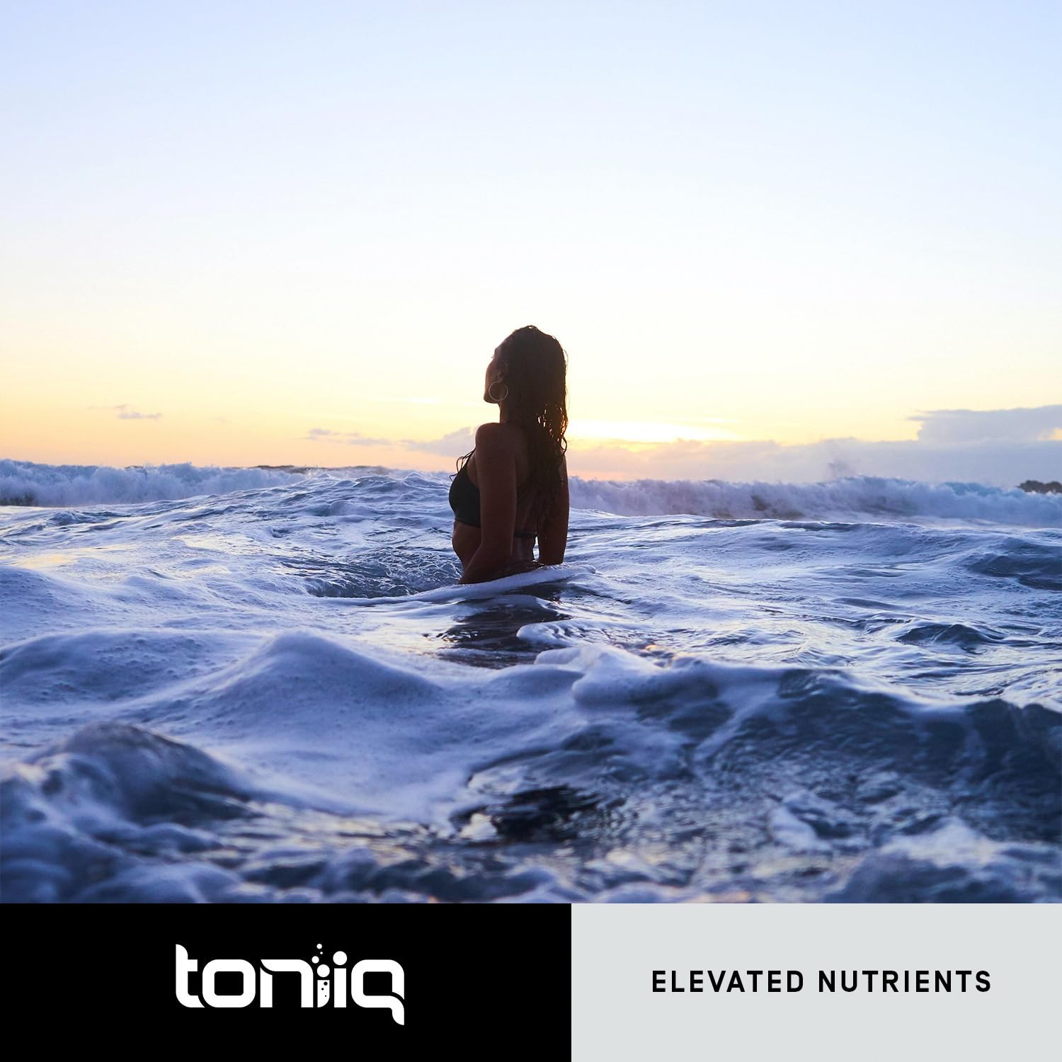 Toniiq probiotic packaging and branding in retail display