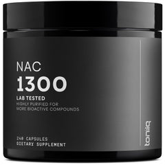 Toniiq NAC 1300mg per serving – 4 month supply, vegetarian capsules