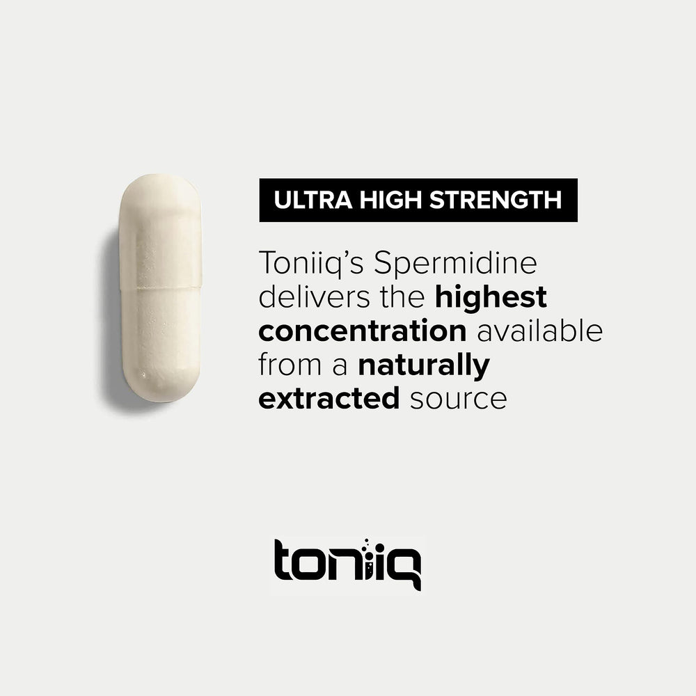 Independent batch testing certificate for Toniiq spermidine