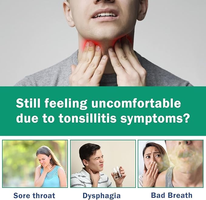 Close-up view of Tonsil Stone Mouthwash bottle