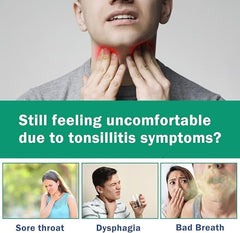 Close-up view of Tonsil Stone Mouthwash bottle