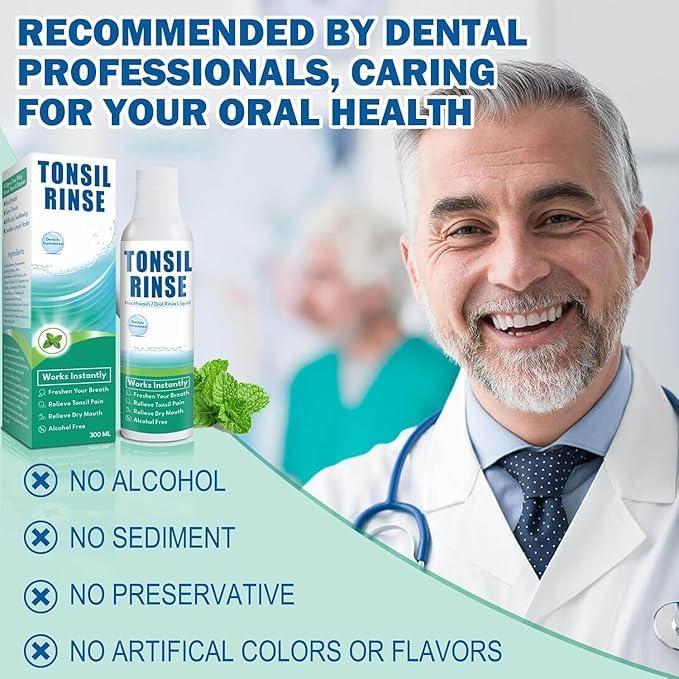 Mouth after using Tonsil Stone Mouthwash with fresh breath