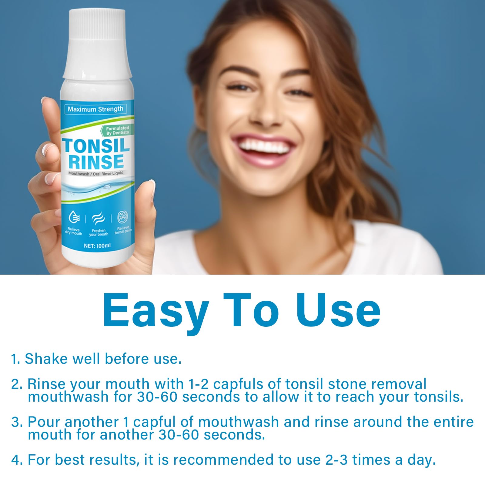 Usage directions: gargle three times daily