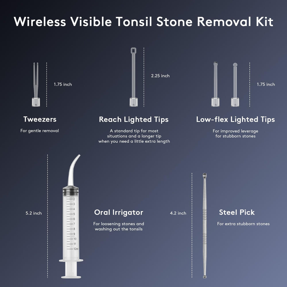 Android and iOS setup for the tonsil stone removal kit
