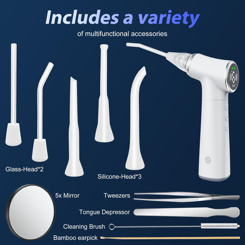 Complete 11 in 1 tonsil stone removal kit with syringe and manuals