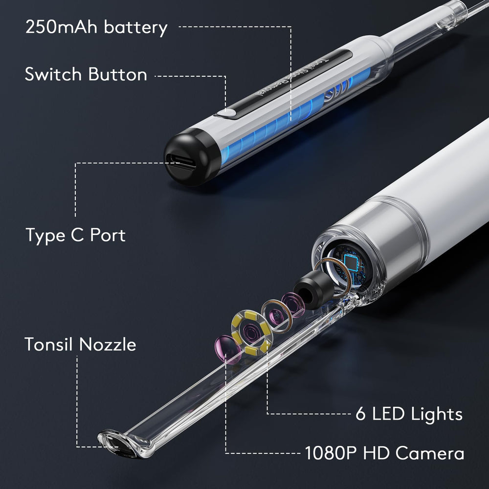 Storage bottle, stainless steel pick, and tonsil stone syringe