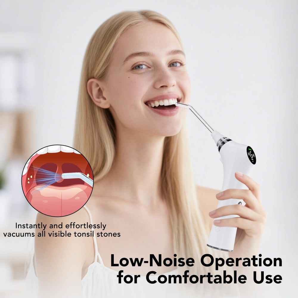 11-piece tonsil stone removal kit components laid out
